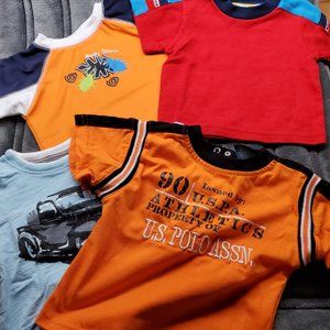 Thomas & Friends US Polo  Boy Shirt 12 Mo 4 Mixed Shirts Red Orange Blue